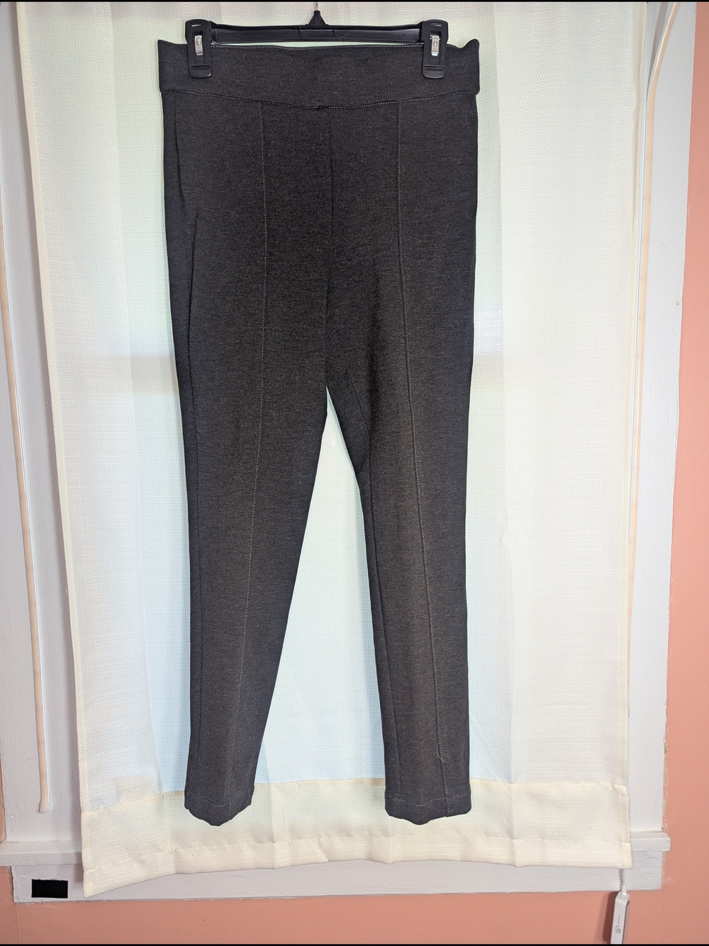Anne Klein Charcoal Ponte Skinny Pull-On Pants